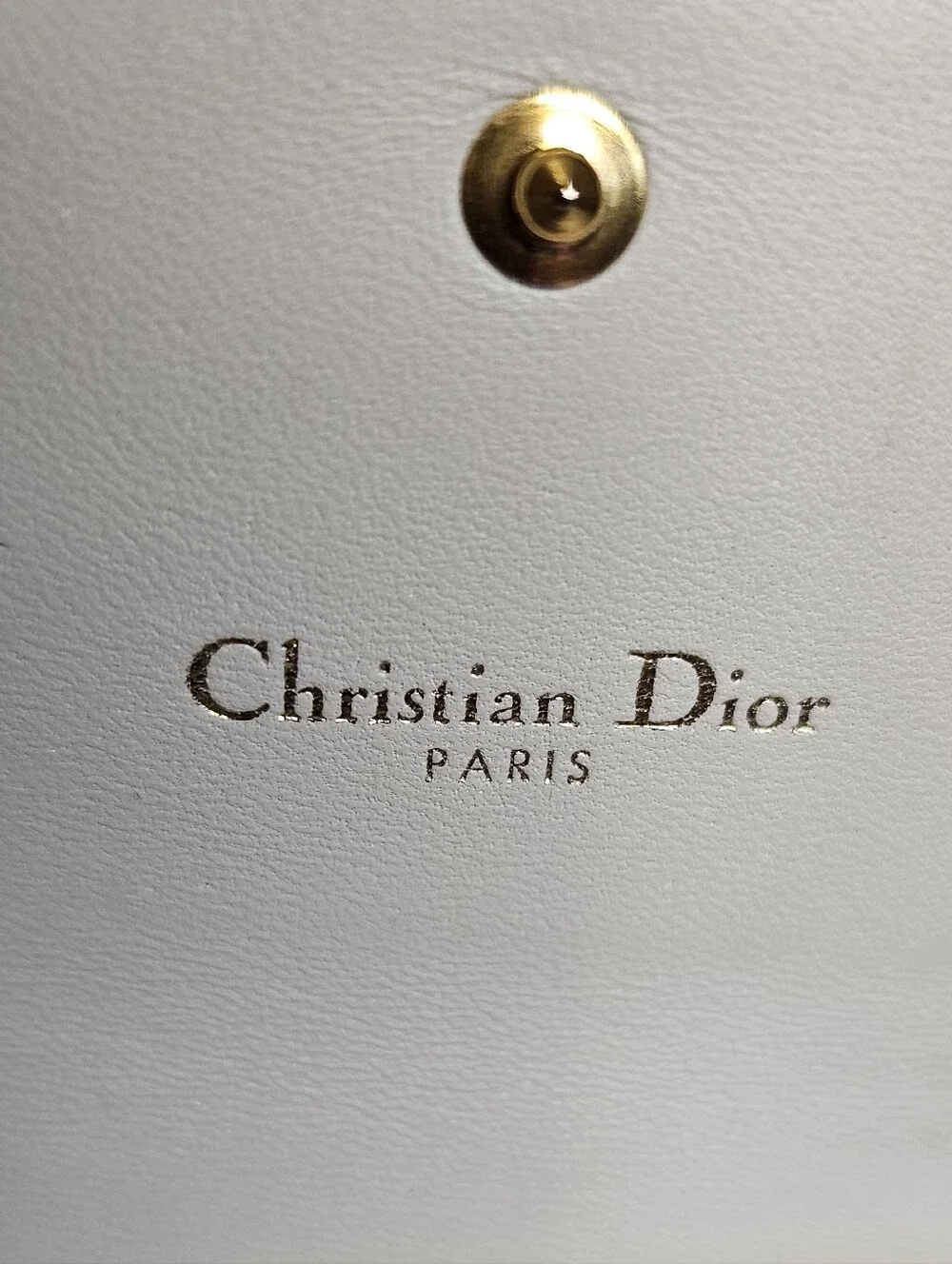 Dior White Quilted Leather Wallet with Gold Pearl Hardware With COA.